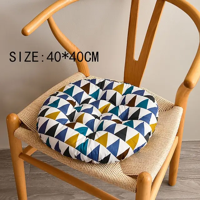 Coussin de chaise de salle à manger 40x40cm, luxueux, 10 styles, rond épais, antidérapant, pour siège d'étudiant, cantine de bureau 6