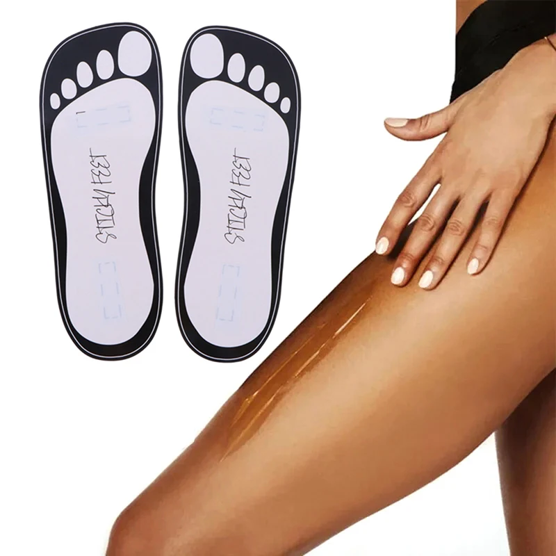 20 Pcs Disposable Tanning Slippers Tanning Sticky Feet Spray Tan Foot Pads Protectors Stickers for Body Accessories 11 inch