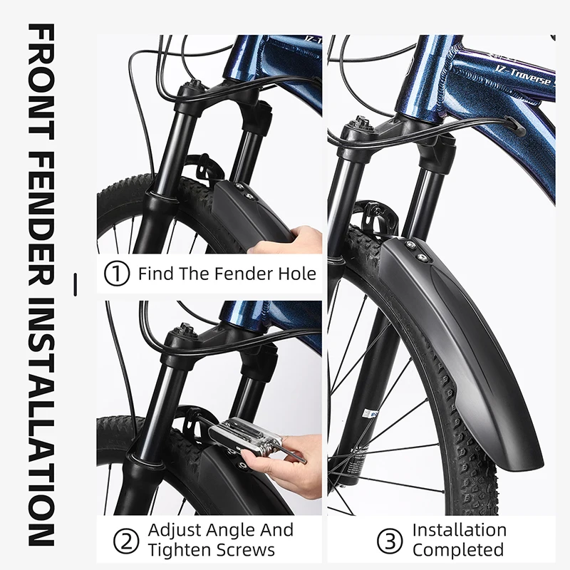 Bicycle Fender Bicycle Fenders Splash Fender Guard Set Mtb Bike Rear Front Mudguard Cycling Riding Accessories For 26/27.5/29 inch