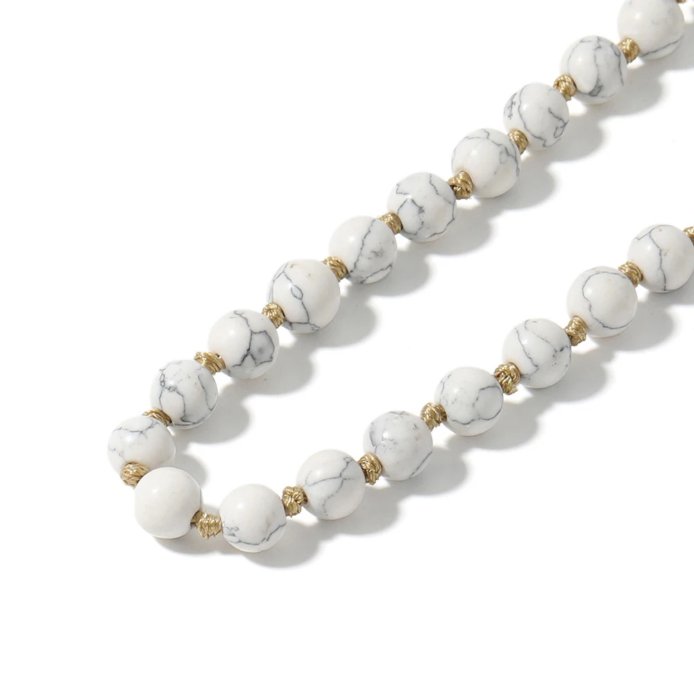 Howlite  ŵ 108 Japamala ,  䰡 ⵵ Mala ,    , 6mm