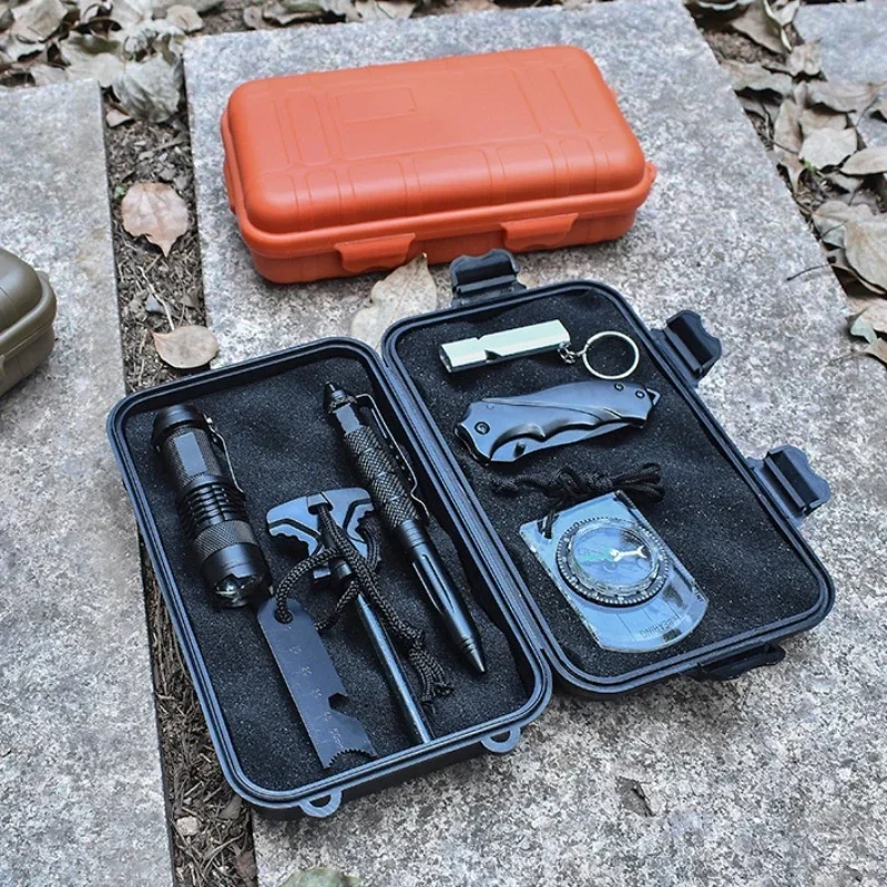1pc ToolBox Survival Sealed Box Outdoor Waterproof Safety Portable Dry Plastic EDC Tools Camping & Hiking Safety & Survival