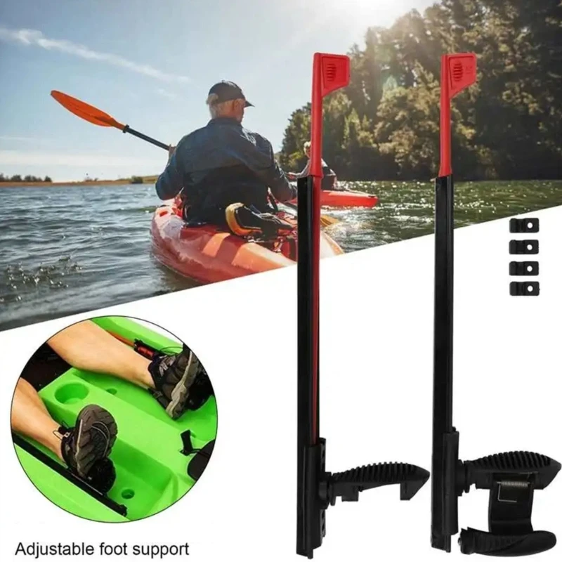 Kayaks Adjustable Footbrace Canoes Kayaks Footrest Outdoor Rowing Pedal Foot Peg Brace for Inflatable Boats