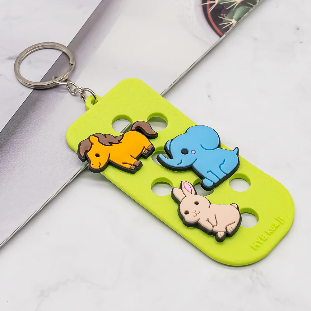 6/8pcs 1 Each Color Keychain Shoe Charms Holder Star Shape Keyring for Car Key Accessories Personalized Decoration Cool Key Gift