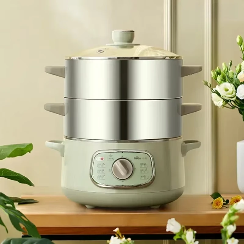 Brand-New Multifunctional Household Electric Steamer: 3 Layer Design for Versatile Steaming & Stewing Needs