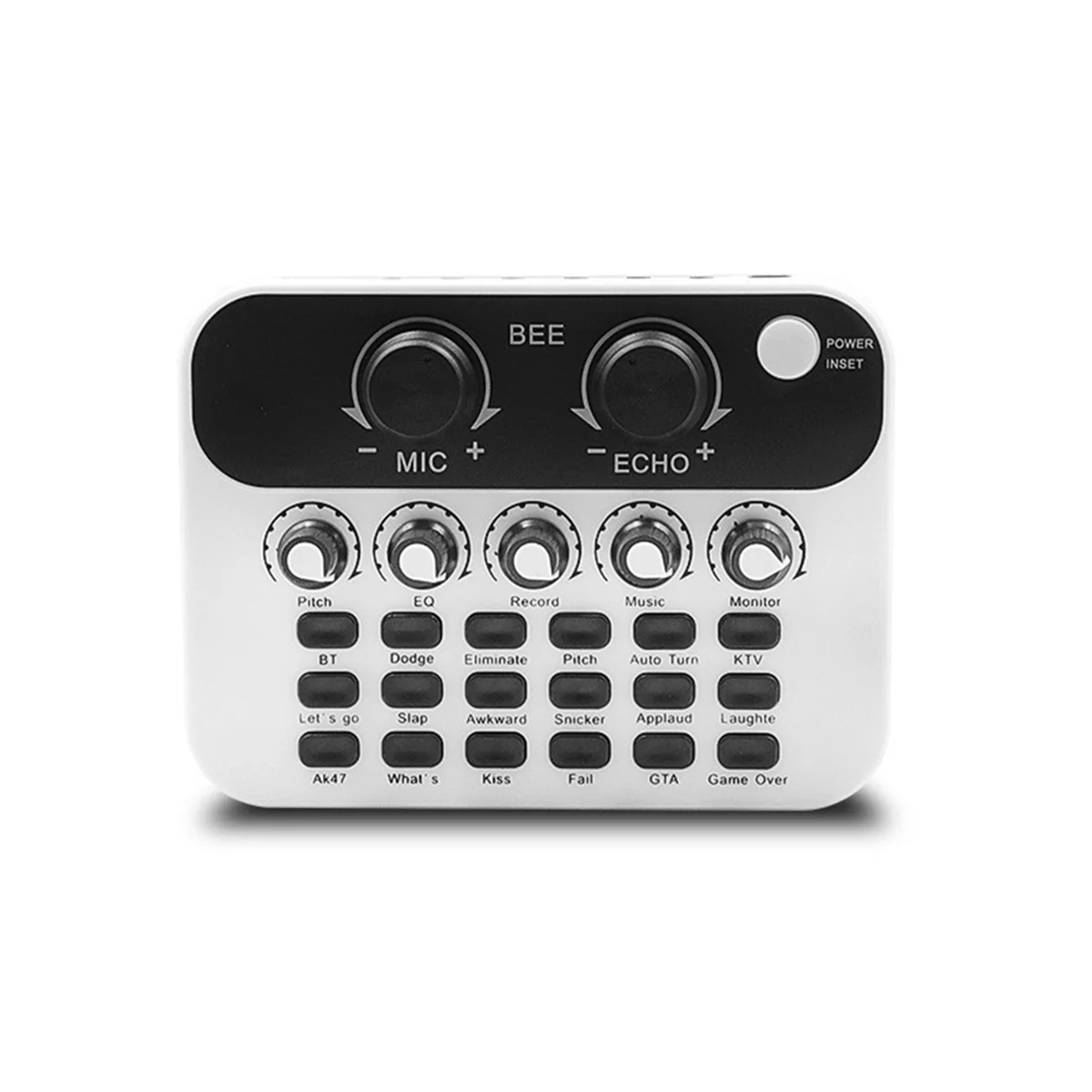 

Live Sound Card V8 Mini Audio Interface Podcast Mixer Suitable for PC Computer Phone Broadcast Recording Effects