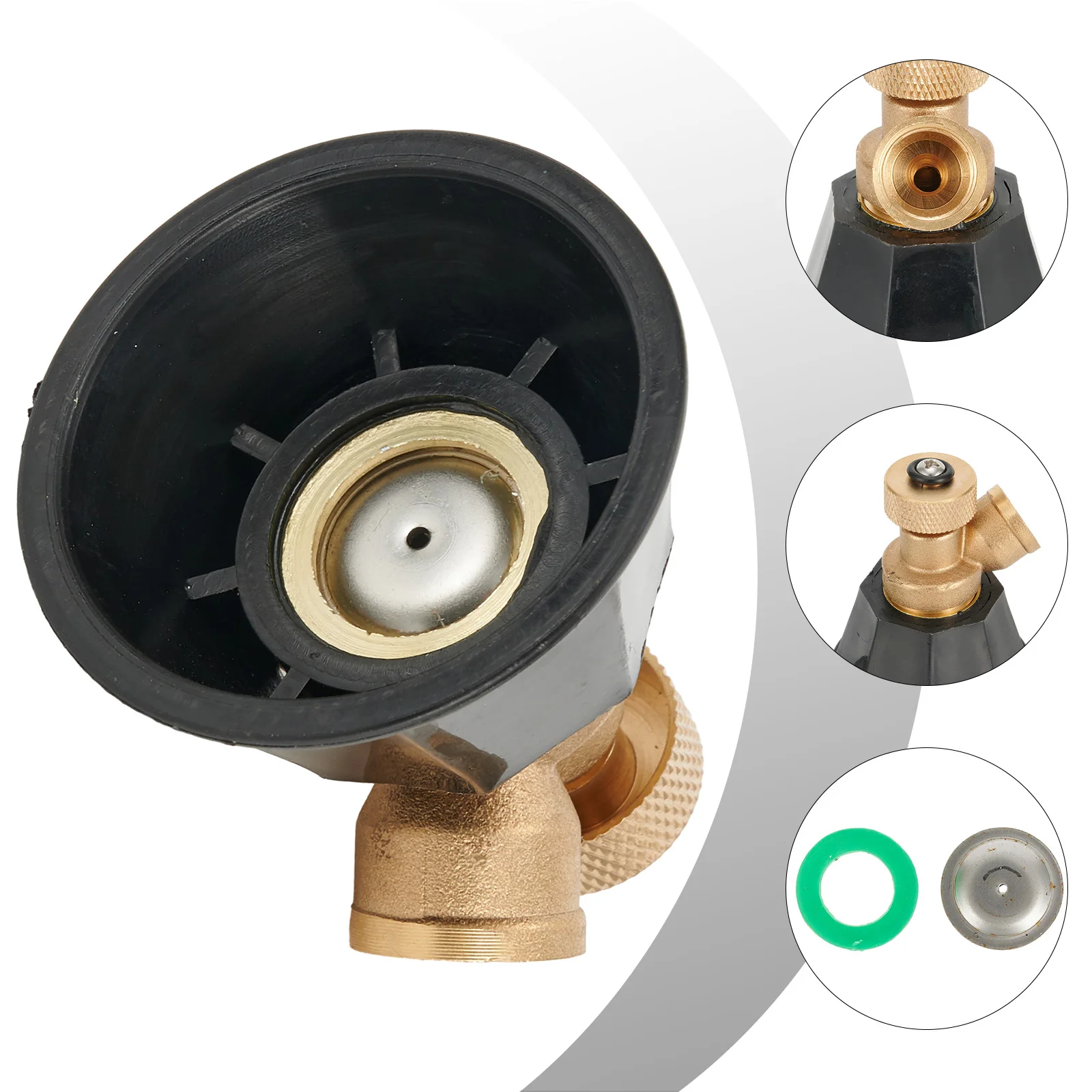 

Garden Spray Adjustable Nozzle 5.5*4.6cm Atomization Black Copper Aluminum Core Multiple Modes Nozzle Replacements