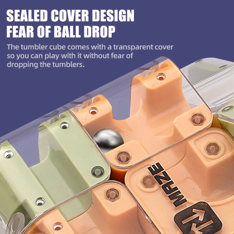 Plastic 3D Maze Cube Fidget Toy for Kids and Adults