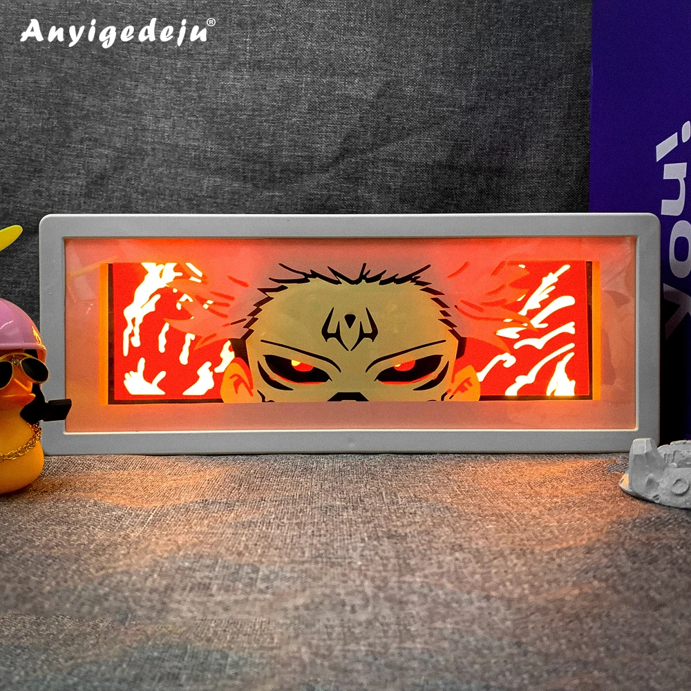 Anime Light Box Jujutsu Kaisen Sukuna Yuji Itadori Eye Face Lamp for