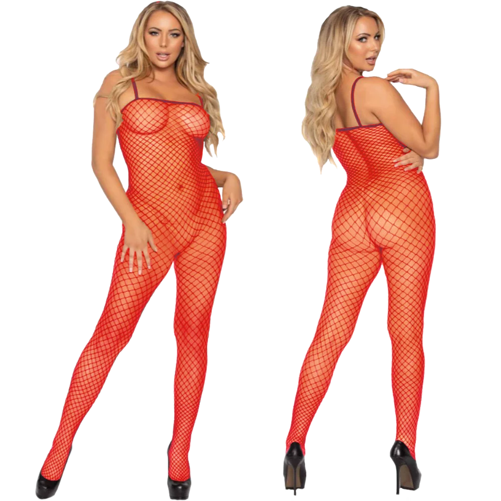 Women Sexy One Piece Open Bodysuits Catsuit Transparent Open Crotch