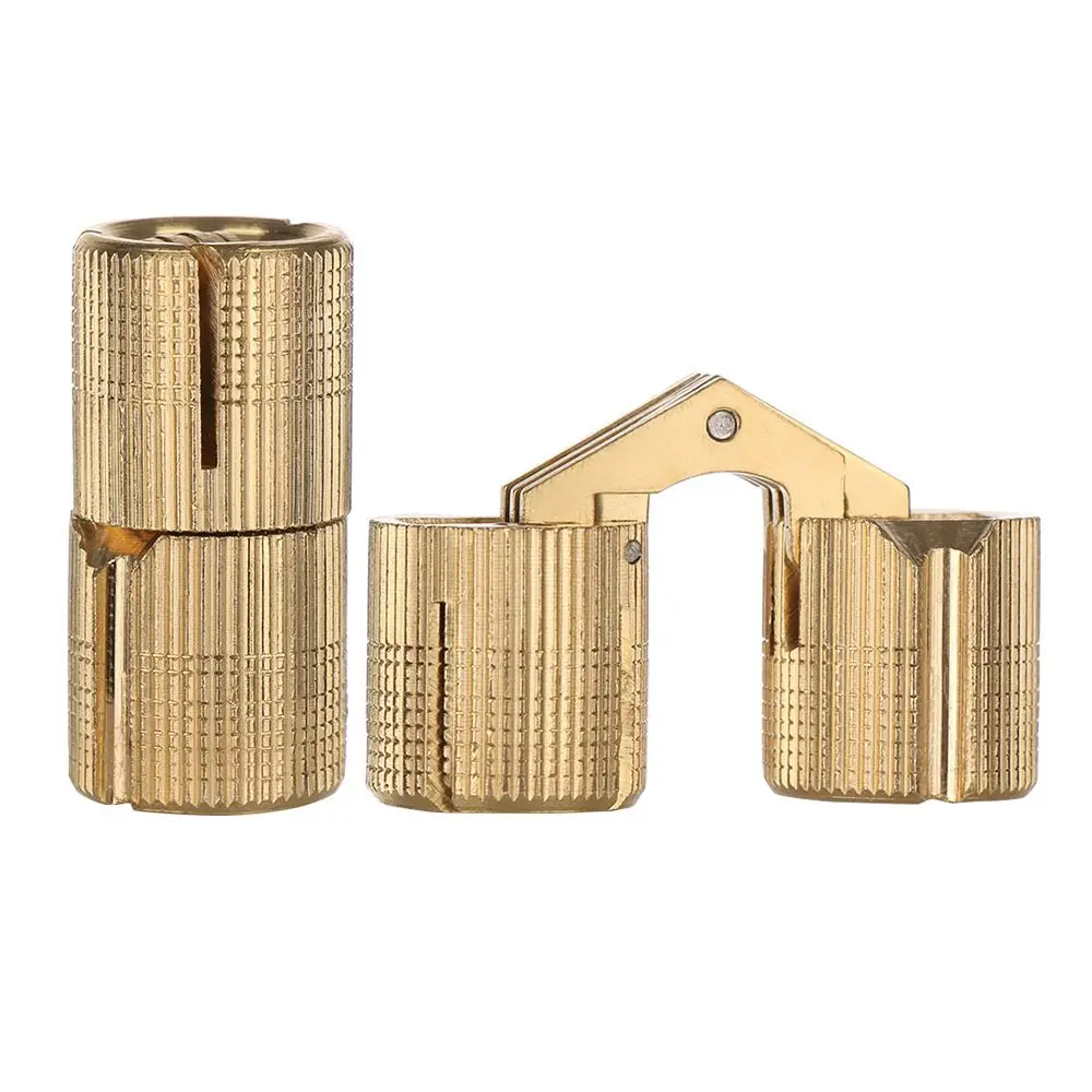 Brass Hinges Furniture Hinges 8-18mm Cylindrical Cabinet Invisible Door 1pc