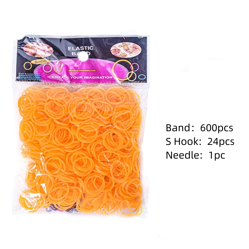 Rainbow Loom Crafting Kit: 600-Piece Rubber Band Refill with Hooks for DIY Jewelry and Accessories