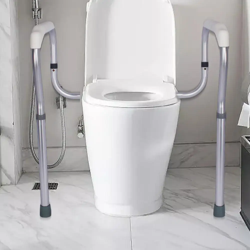 Description Picture 4 of itemToilet Rails Multiusage Bathroom Safety Frame Adjustable Easy Assembly Anti Slip Toilet Grab Bar With Handle home supplies