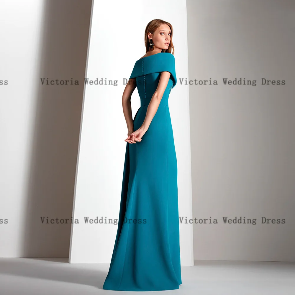 Off Shoulder Mother Bride Dresses V Neck Mermaid Wedding Party Gowns Appliques Pleat