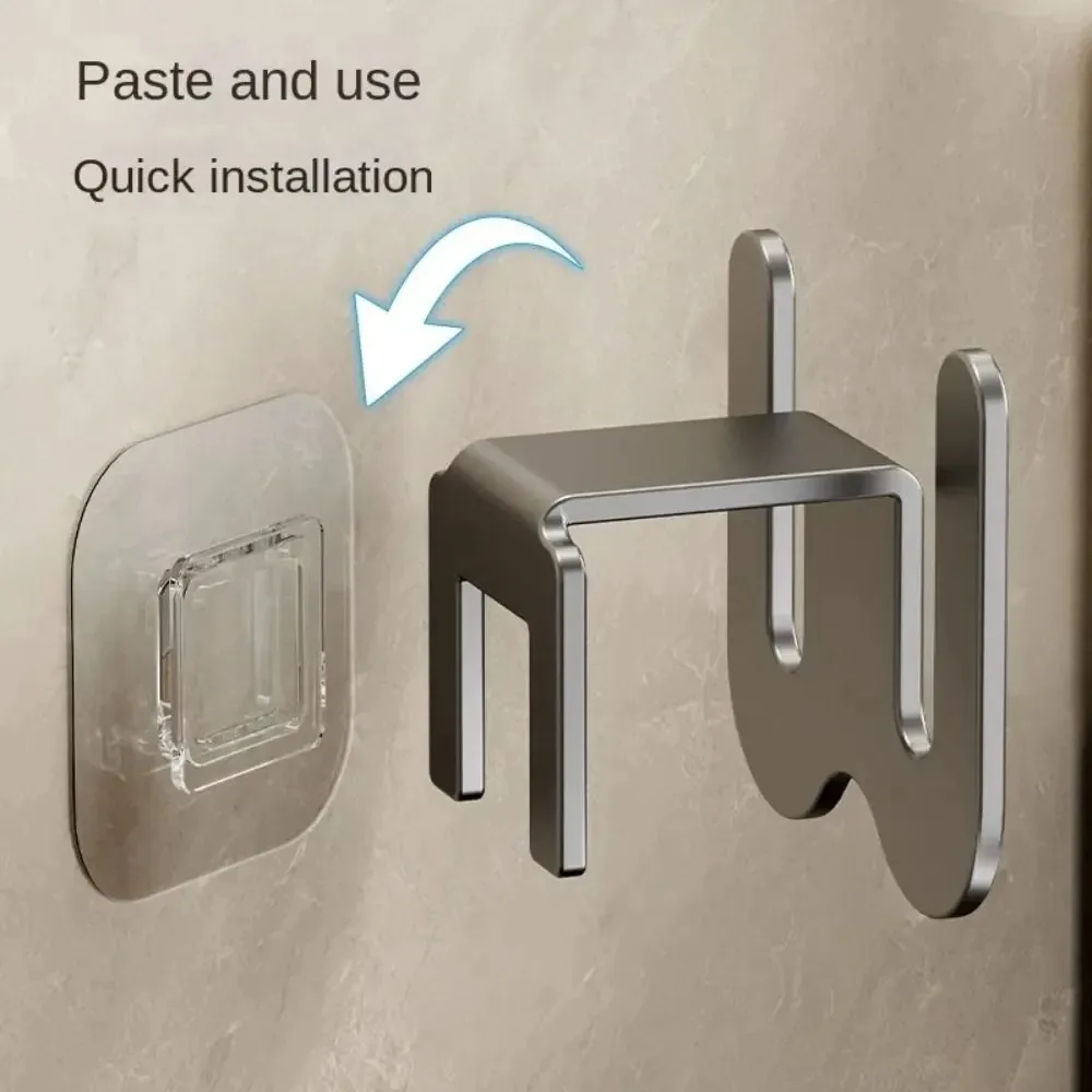 Simple Shoe Storage Rack Bathroom Slipper Rack Wall Mounted non Perforated Bathroom Door with Drainage Hook on The Back Wall 5