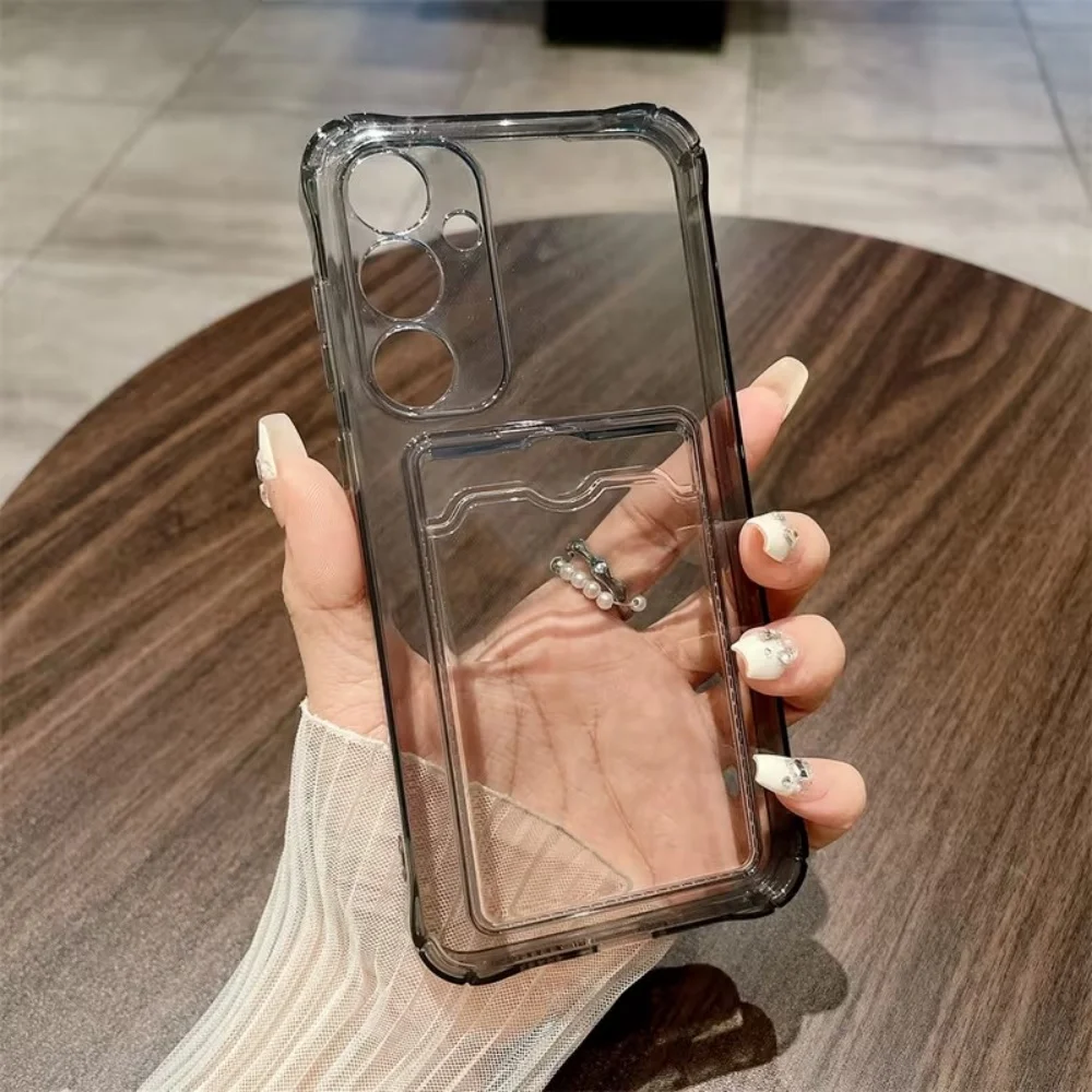 Luxury Transparent Phone Case with Card Holder - Premium Protection Cover