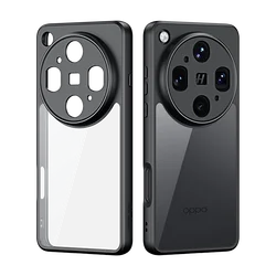 Enhanced Frosted Translucent Skin - Friendly Acrylic Shockproof Bumper Case for OPPO Find X9 Ultra (Transparent)