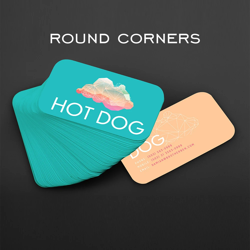 free design 100 pcs hot stamping embossingand text double sided 300g business cards thank Information card you card