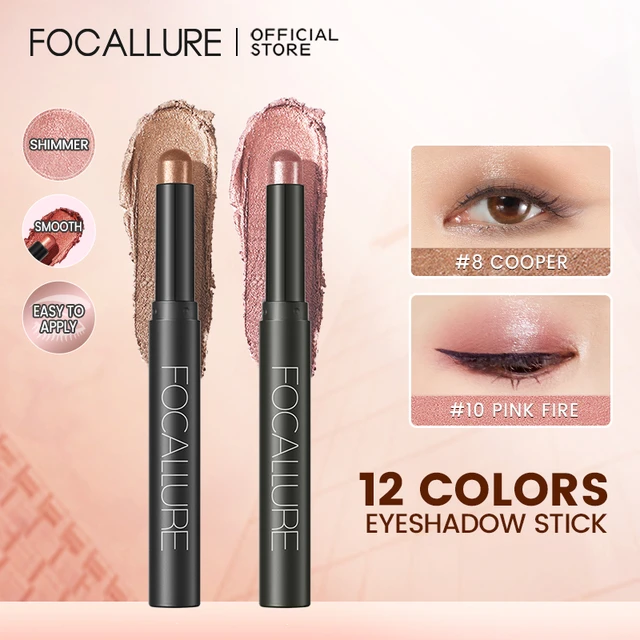 FOCALLURE 2 pz/set ombretto cosmetici matita ombretto adesivo Eyeliner  evidenziatore luccicante pigmento trucco per le donne - AliExpress