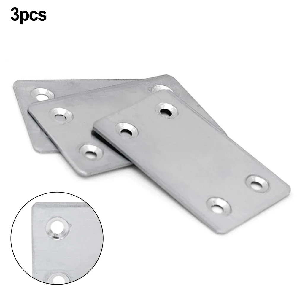 Wooden Angle Corner Brackets Furniture Flat Mending Repair Plate Fastener 4-hole Fixing Piece Furniture Connector Hardware