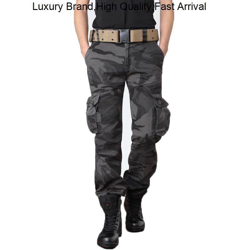 

Casual 2023 Camouflage Trousers Military Tactical Joggers Men Cargo Army Streetwear Track Pants Plus Size