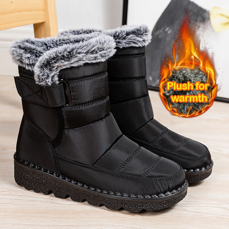 2023WomensBootsWinterShoesForWomenHeeledWinterAnkleBoots