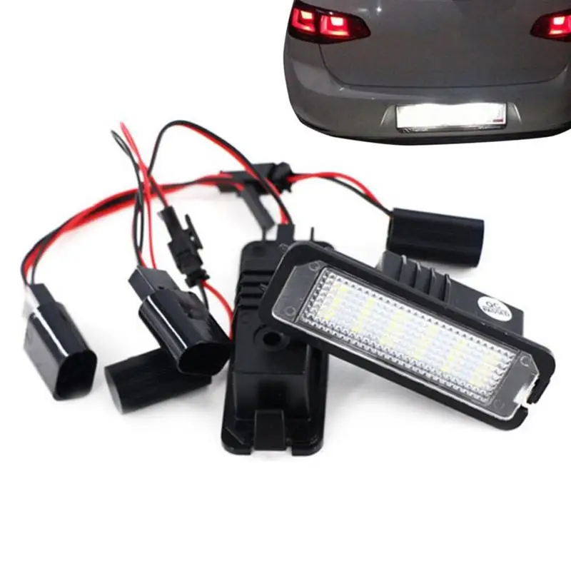 

2pcs Number License Plate Light Lamp No Error 12V For VW Golf 4/5/6 Polo Phaeton GOLF POLO Car License Plate Light Accessories