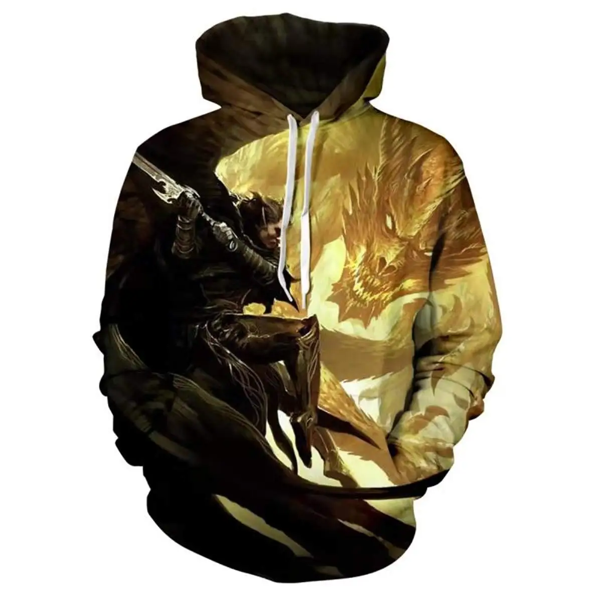 

Мужская спортивная одежда, повседневный креативный пуловер с 3D-принтом дракона, рубашка с капюшоном и карманами, спортивная зимняя рубашка