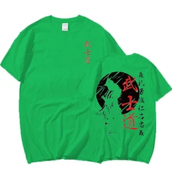 Samurai Spirit Japanese Style Oversized Men's T - Shirt with Back Print - XXXL (Green)