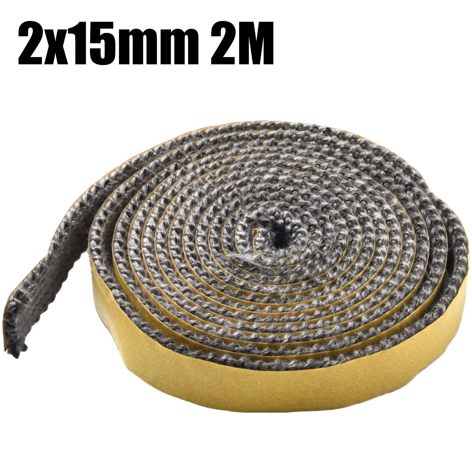

10/15mm Fiberglass Rope Black Flat Stove Gasket Rope Self Adhesive Glass Seal Stove Fire Rope High Temperature Sealing Strip