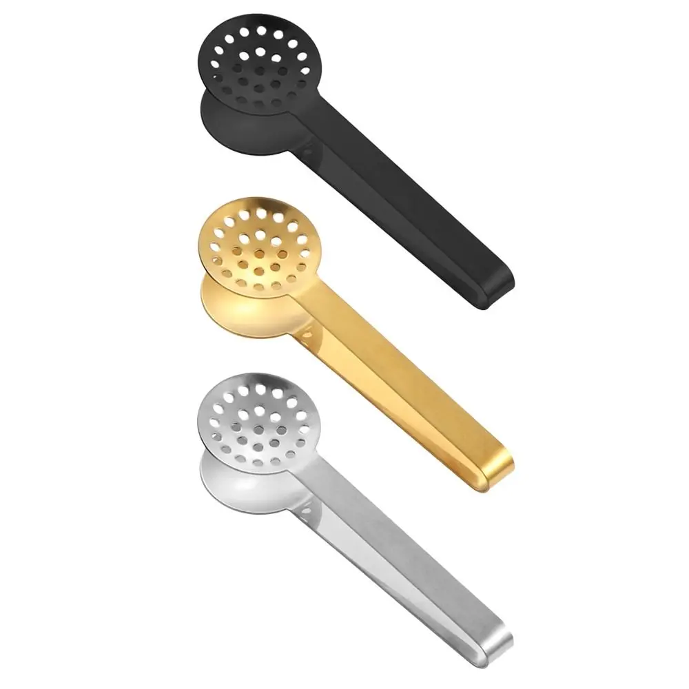 Portable Stainless Steel Tea Bag Squeezer Durable Strainer Barbecue Gripper Easy To Clean Bread Herb Teabag Tongs Lemon Slice