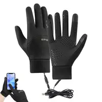 Electric Heated Gloves Winter Warm Gloves USB Touch Screen Gloves Motorcycle Snowboard Cycling Hand Warmer for Driving Skiing 1