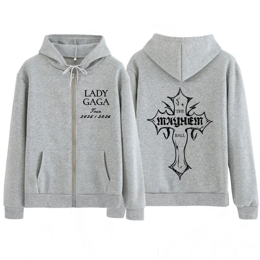 Lady Gaga The Mayhem Ball Tour 2025 Zipper Hoodie Men Women