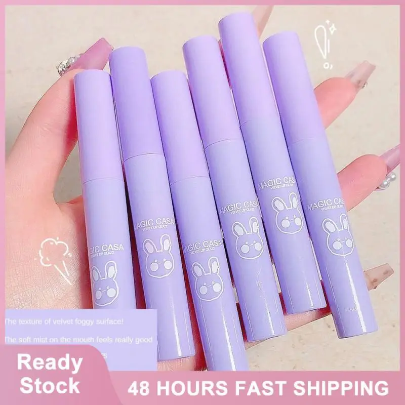 

Lip Glaze Mischievous Rabbit Lip Glaze Set With Matte Foggy Surface Appear White Lip Glaze Set Matte Non Fading