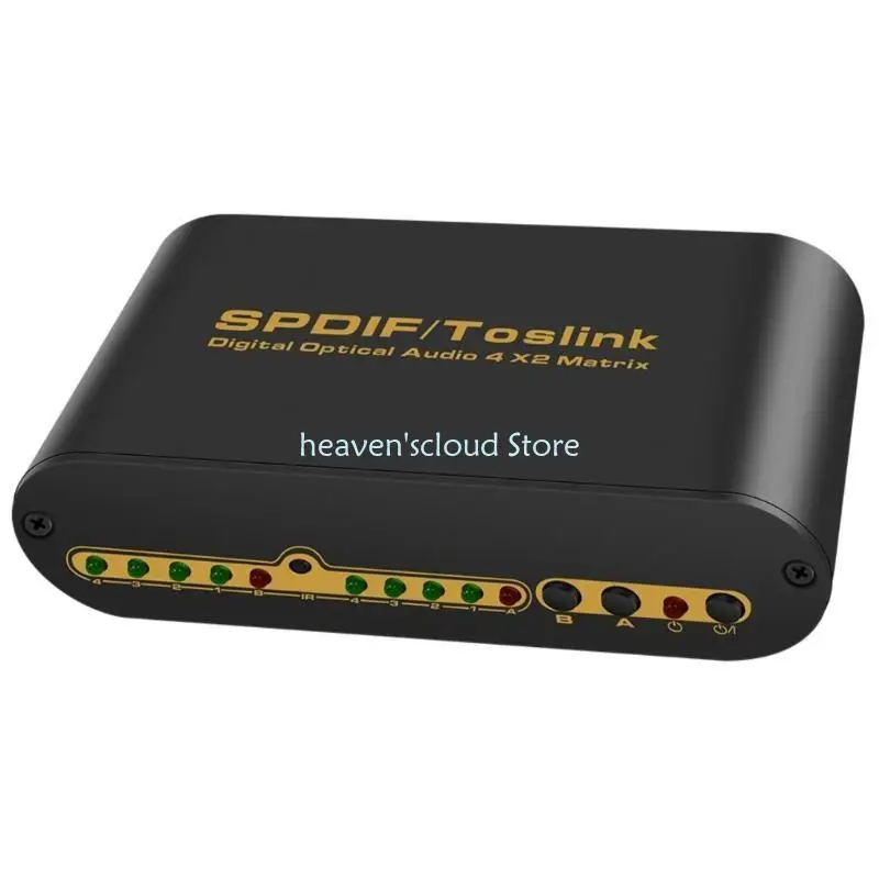 Y88B 디지털 광학 매트릭스 SPDIF 스위처 4INPUT 2Output Easy Control