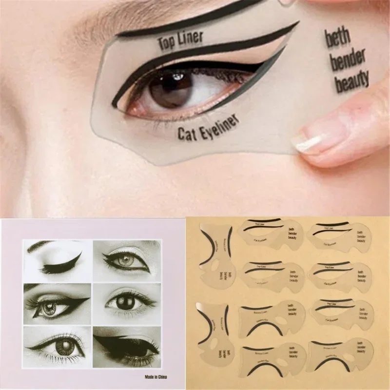 

Eyeliner Stencils Winged Eyeliner Stencil Models Template Shaping Tools Eyebrows Template Card Eye Shadow Makeup Tool