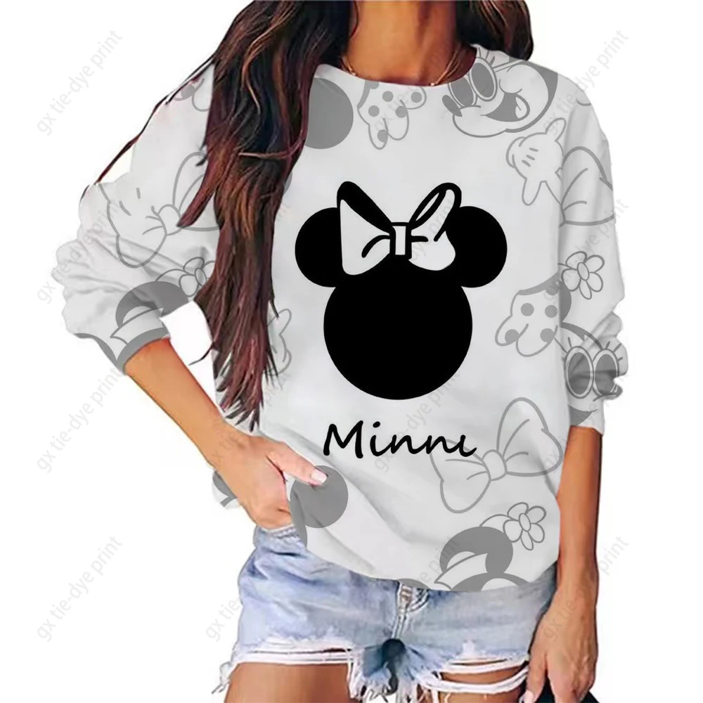 

Милый женский осенний топ с капюшоном и изображением Микки-Мауса