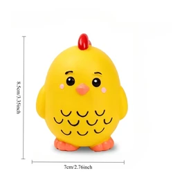 Interactive Rubber Squeaky Pet Toy - Little Yellow Duck & Penguin Design (A)