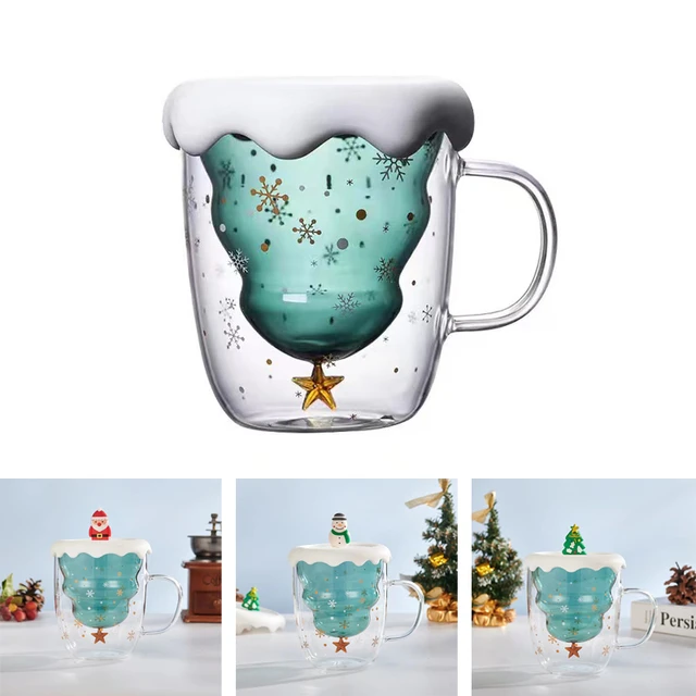 Gold and Silver Snowflakes Insulated Coffee Mug Christmas Mug