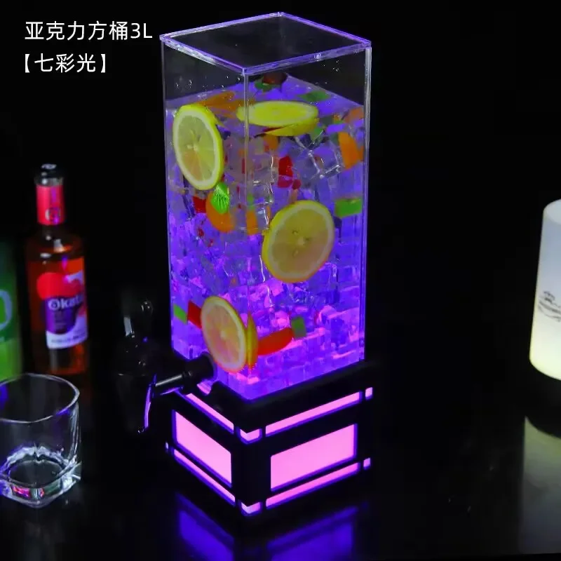 Wine Beer Tower Beverage Juice Bottle Dispenser Ice Bucket Cooler with LED Light for Bar Party Restaurant Cold Drink beer tower