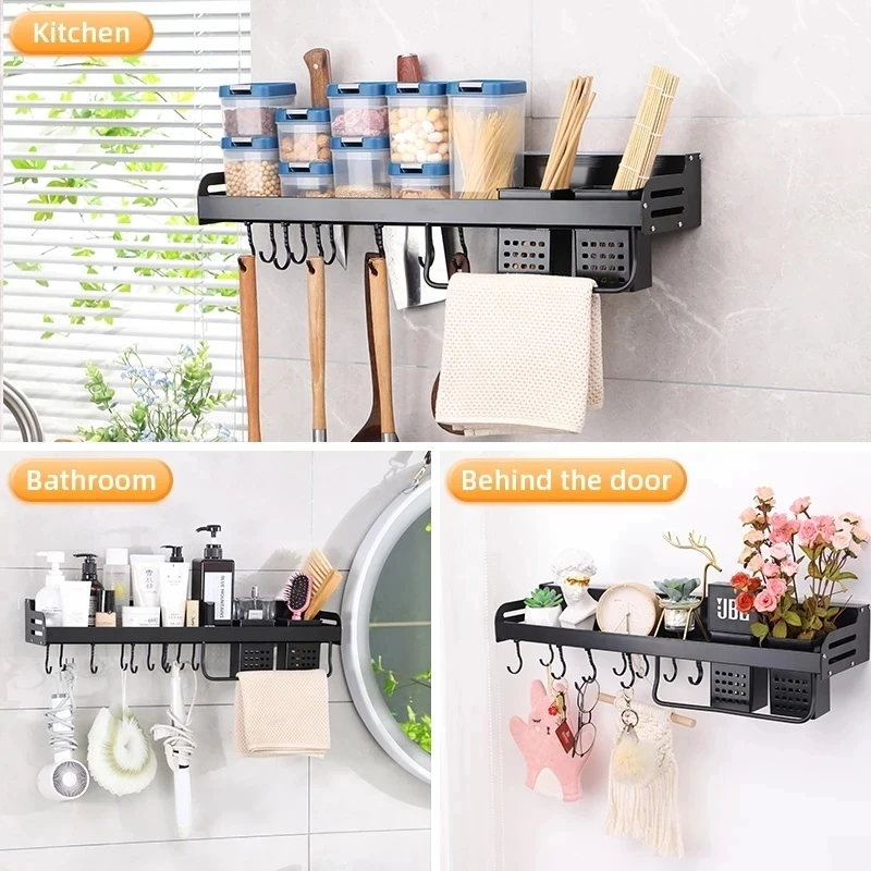 Kitchen Organizer Shelf Wall-mounted 4