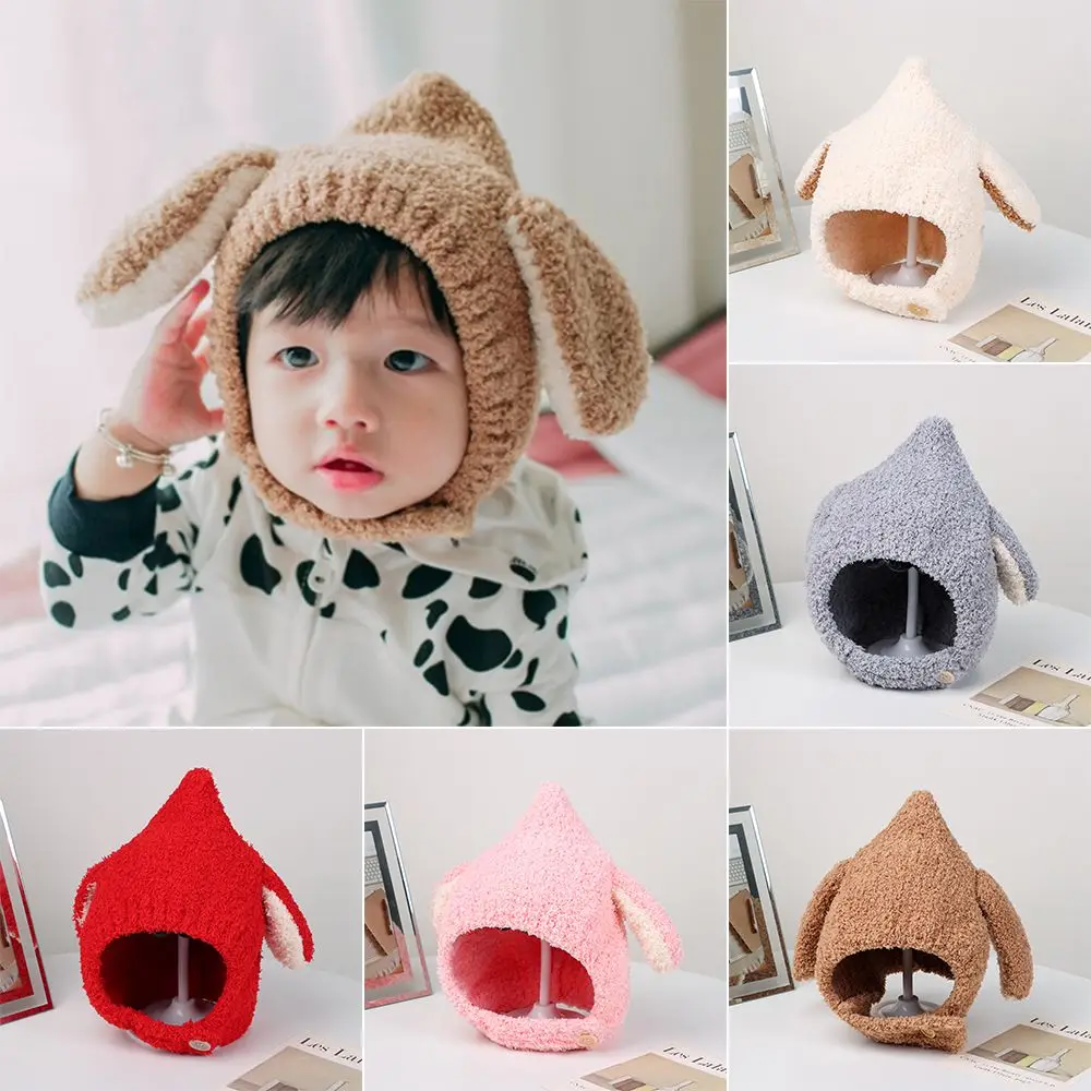 

HEALLOR Soft Plush Keep Warm Boys Girls Winter Rabbit Ears Cap Furry Bonnets Baby Hat Beanies Earflap Hat