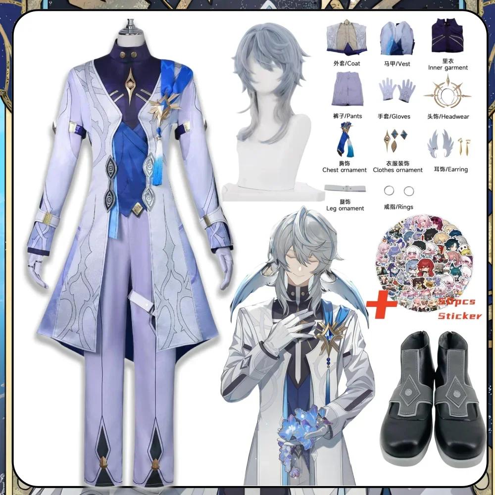 

Game Honkai Star Rail Honkai Latest Sunday Cosplay Costume Brother of Robin Sunday Cos Wig Props Sets