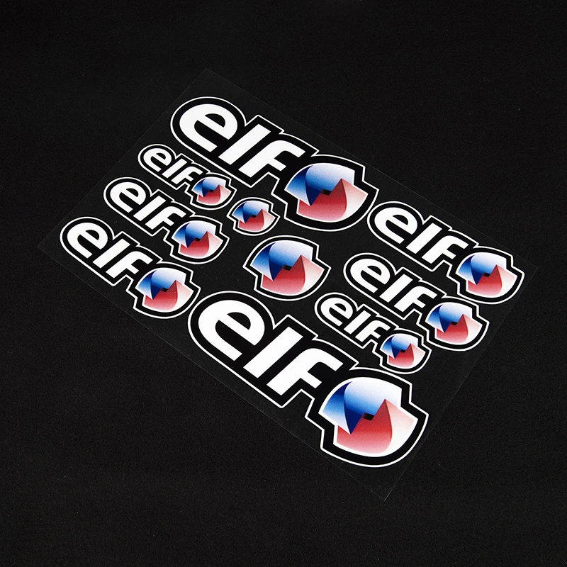 Elf Oils Moto Bike Logo Stickers Set Kawasaki Zx10R Decalcomanie Laminate Zx6R Suzuki Honda Ducati Yamaha Car Auto
