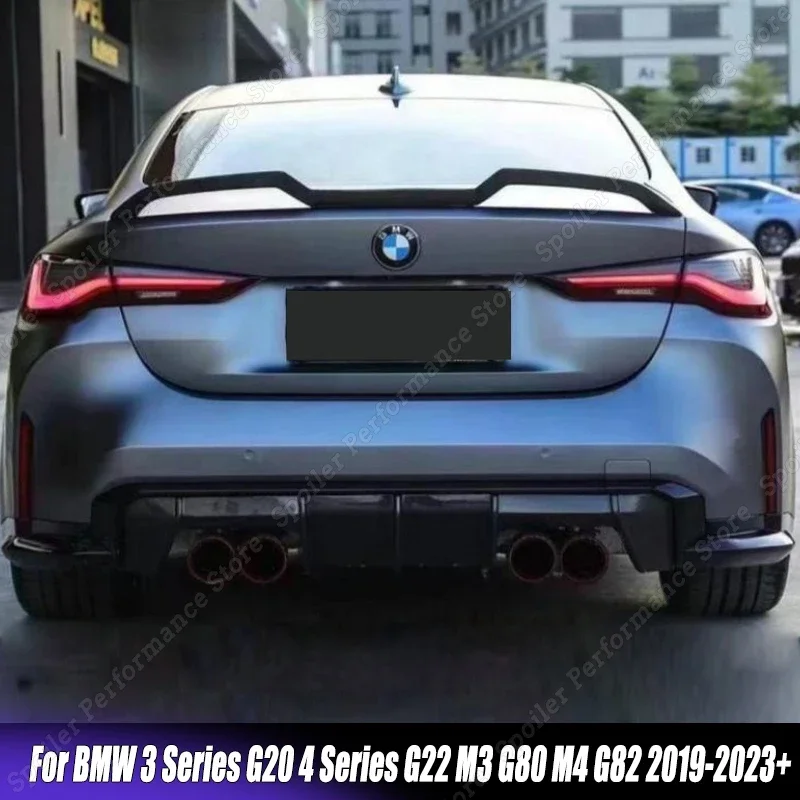 Car V Style Rear Trunk Roof Spoiler Wing Body Kit Trim Accessori Per Bmw Serie 3 G20 Serie 4 G22 M3 G80 M4 G82 2019-2023 +