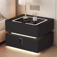 Bedroom Furniture Nightstands Bedside Table Intelligent Storage Cabinet Bed Table Cajonera Muebles Mesa Muebles Para el Hogar 2