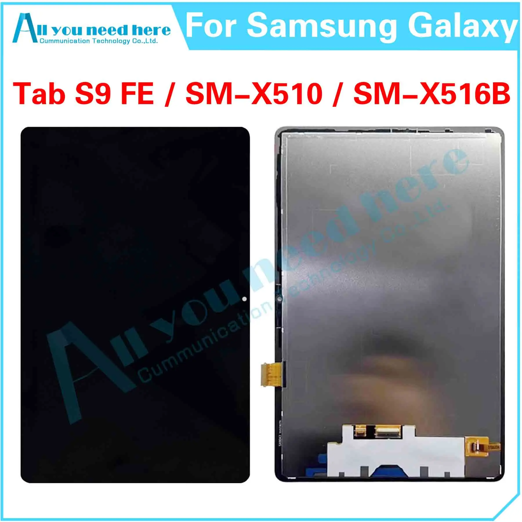 100% Test For Samsung Galaxy Tab S9 FE SM-X510 SM-X516B X510 X516B S9FE LCD Display Touch Screen Digitizer Assembly Replacement