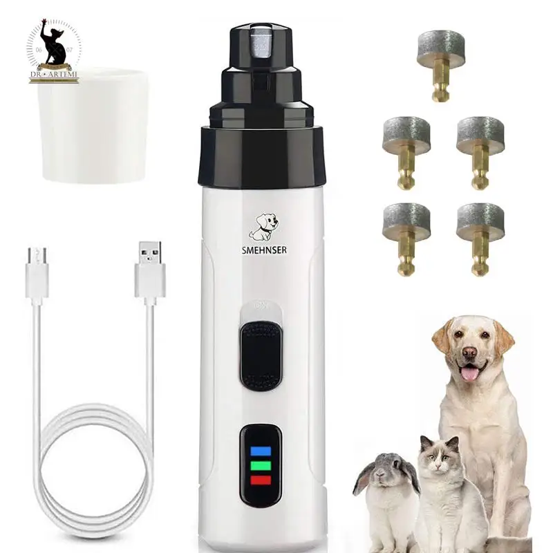 Rechargeable Dog Nail Grinders USB Charging Pet Nail Clippers Electric Dog Cat Paws Grooming Trimmer Tools Pet Nail Clipper