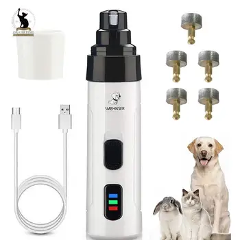 Rechargeable Dog Nail Grinders USB Charging Pet Nail Clippers Electric Dog Cat Paws Nail Grooming Trimmer Tools 1