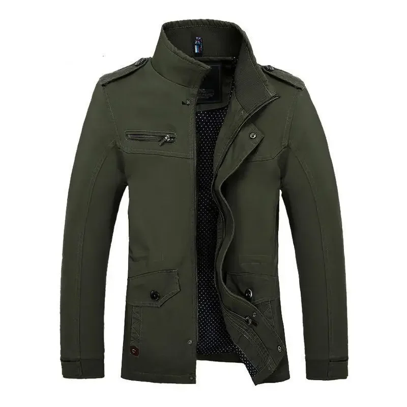 

High Collar Slim Jacket