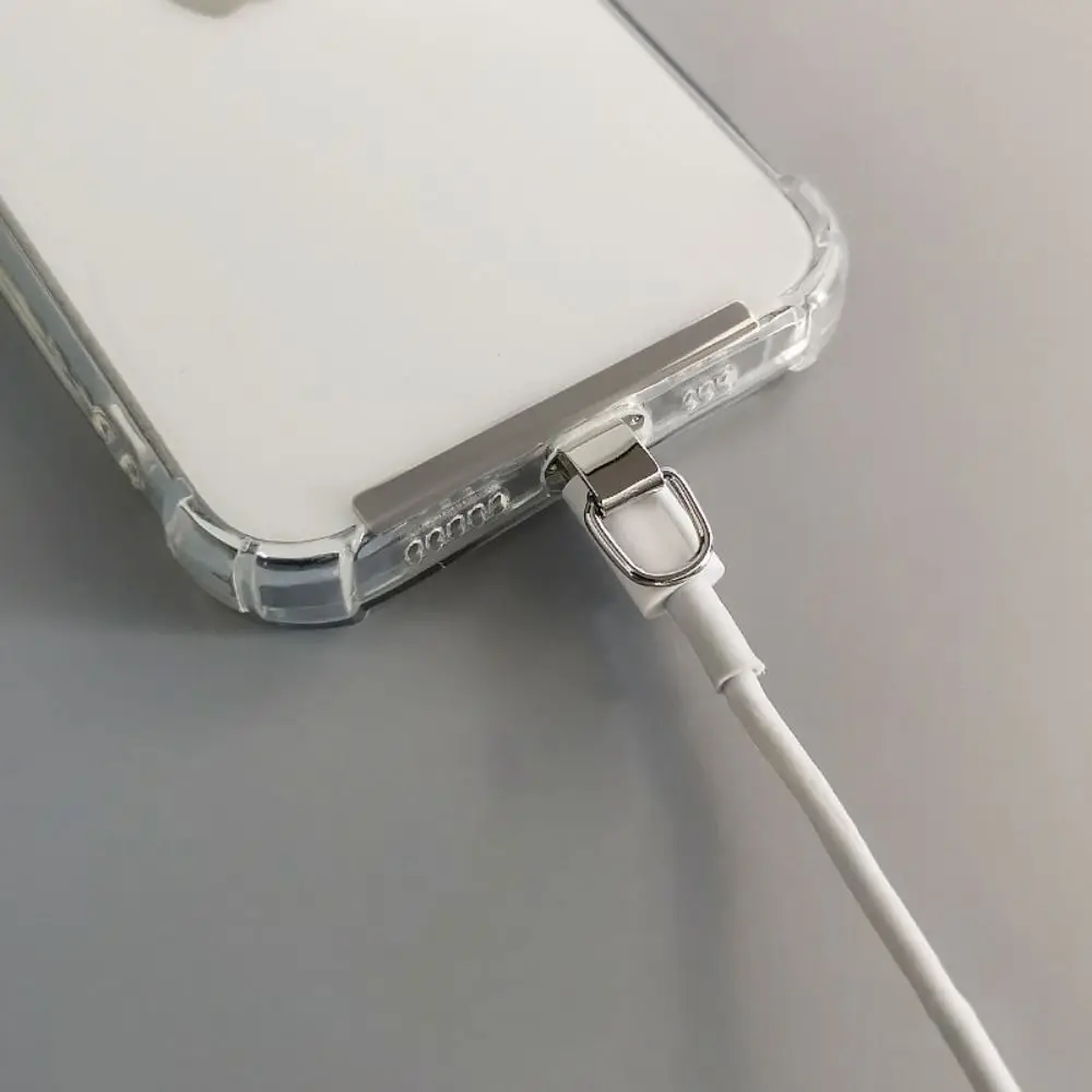 메탈 메탈 폰 케이스 클립 스트랩 행잉 코드 탭 범용 휴대폰 슬링 로프 카드 클립 0.2mm 행잉 피스 패치